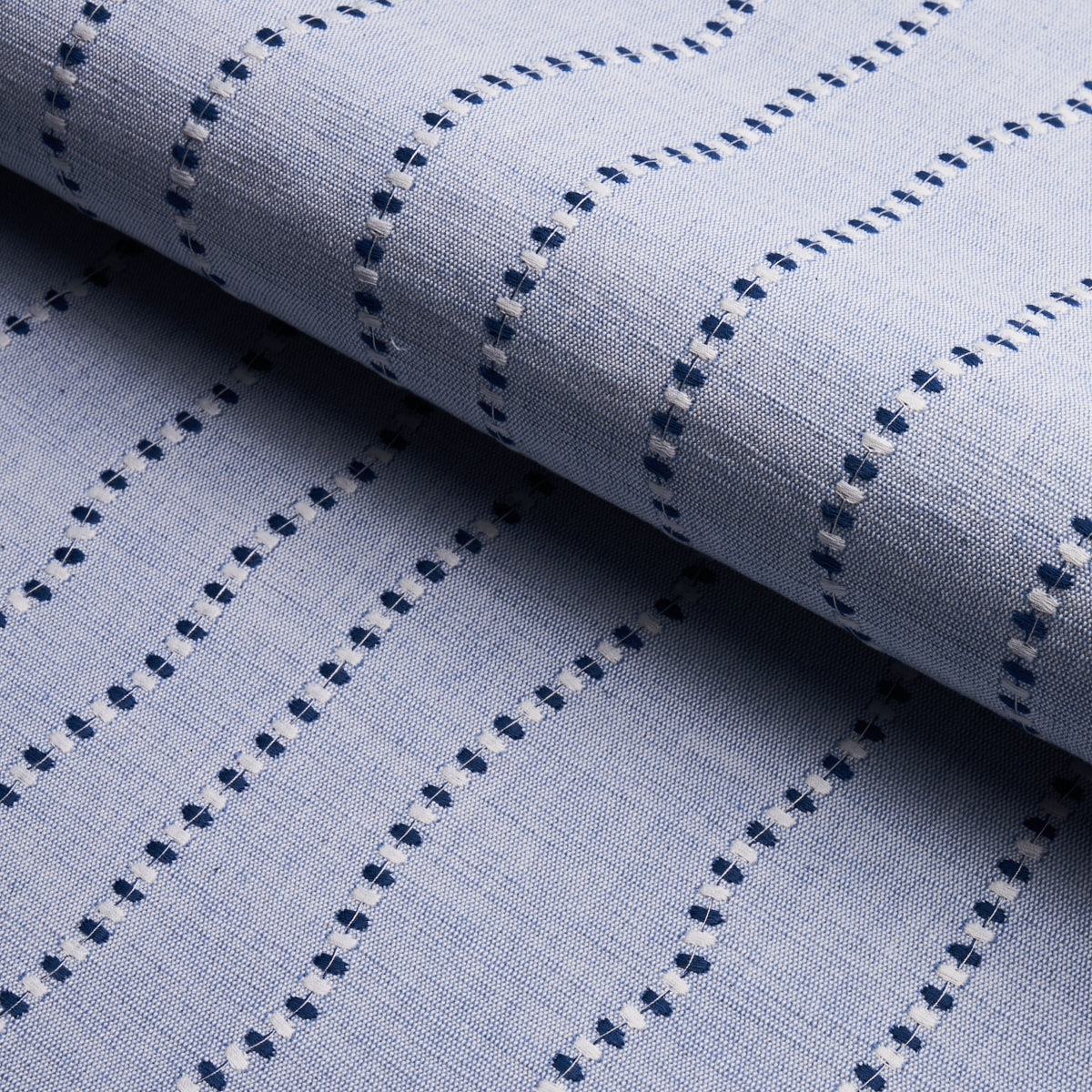 Schumacher 82231 ELODIE EMBROIDERY in CHAMBRAY Fabric - NEW