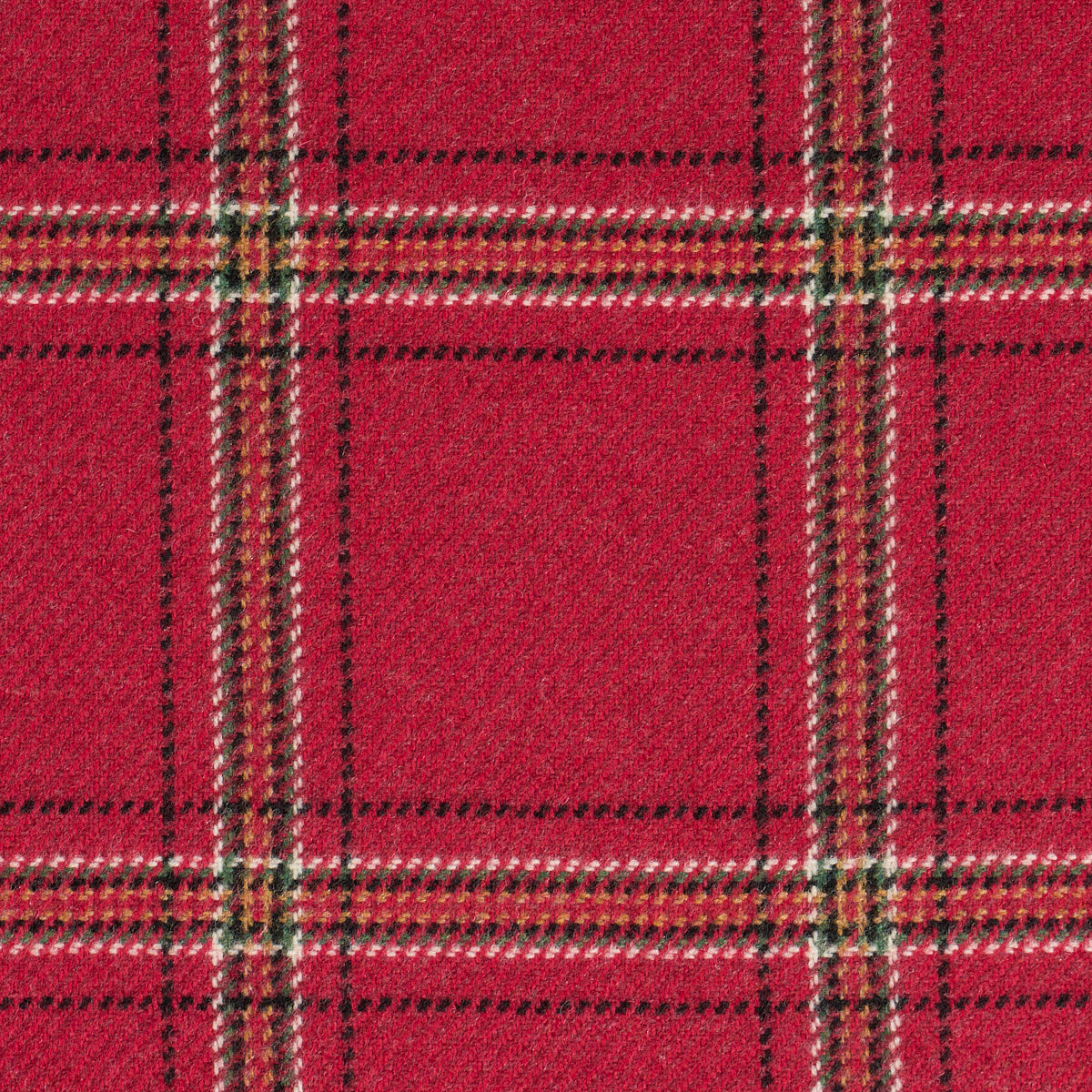 Schumacher 82345 BLACKBURN MERINO PLAID in CRIMSON Fabric -