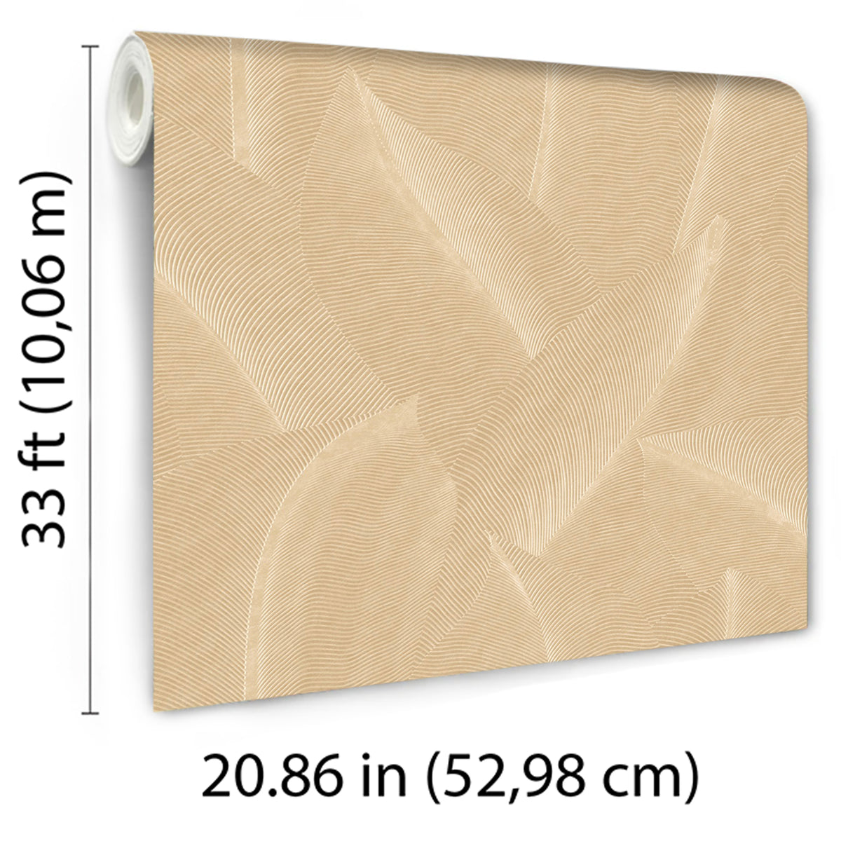 Veer Decor Allure Leaf Beige Wallpaper 8249-AB1