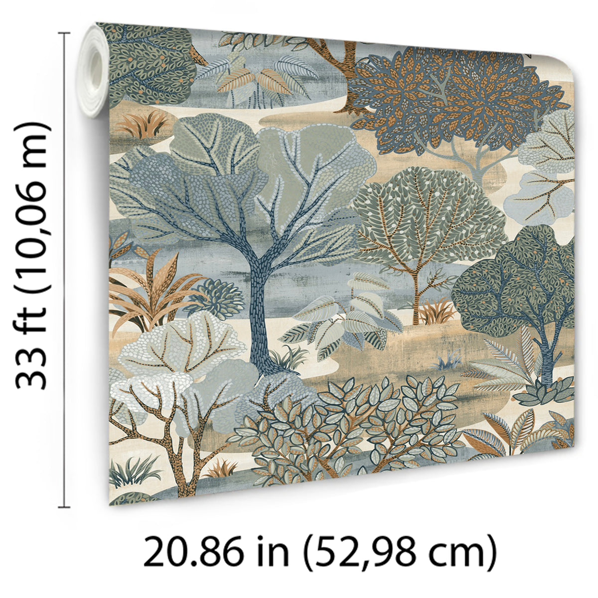 Veer Decor Allure Forest Blue Wallpaper 8249-AE3