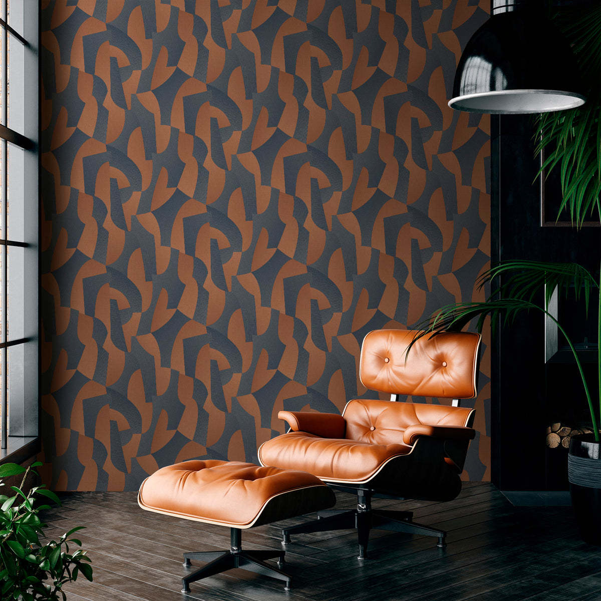 Veer Decor Sculpted Motion Dark Blue Wallpaper 8249-AG3