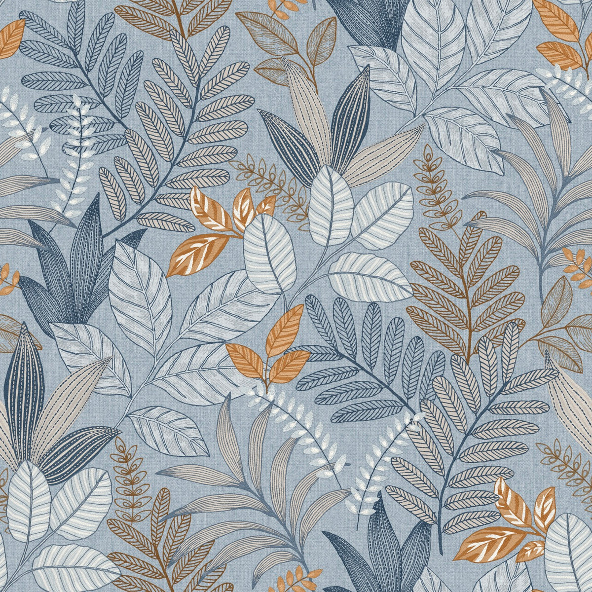 Veer Decor Allure Foliage Blue Wallpaper 8249-AI4