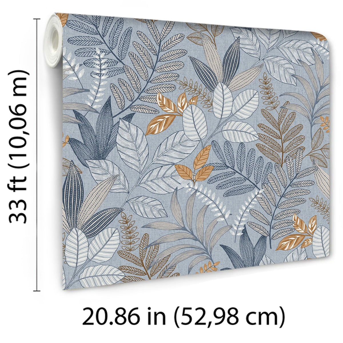 Veer Decor Allure Foliage Blue Wallpaper 8249-AI4