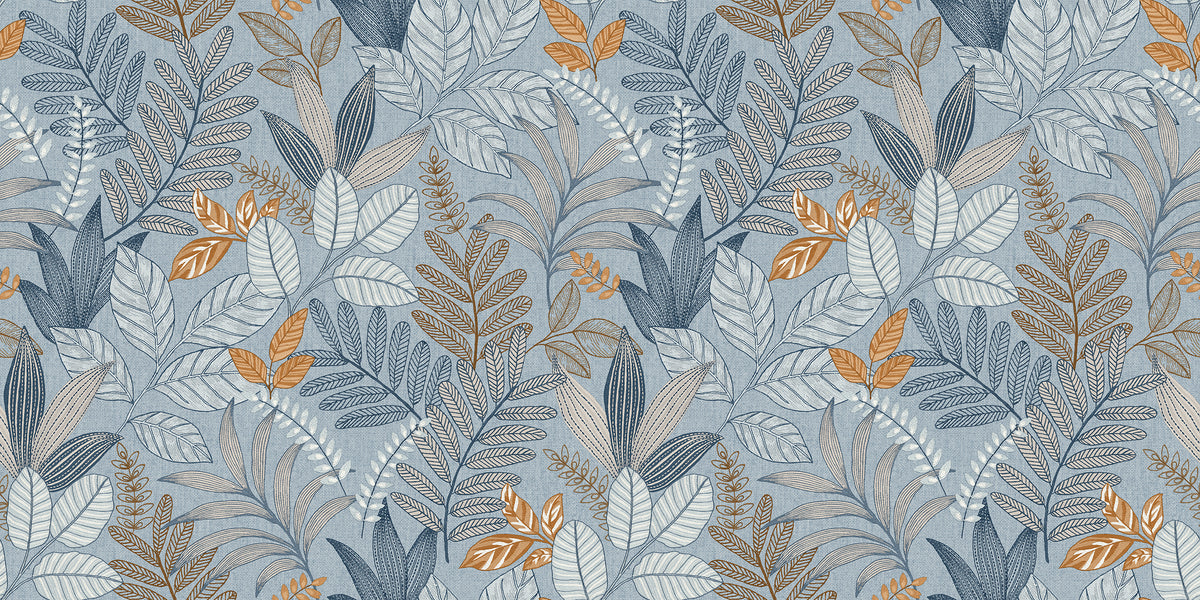 Veer Decor Allure Foliage Blue Wallpaper 8249-AI4