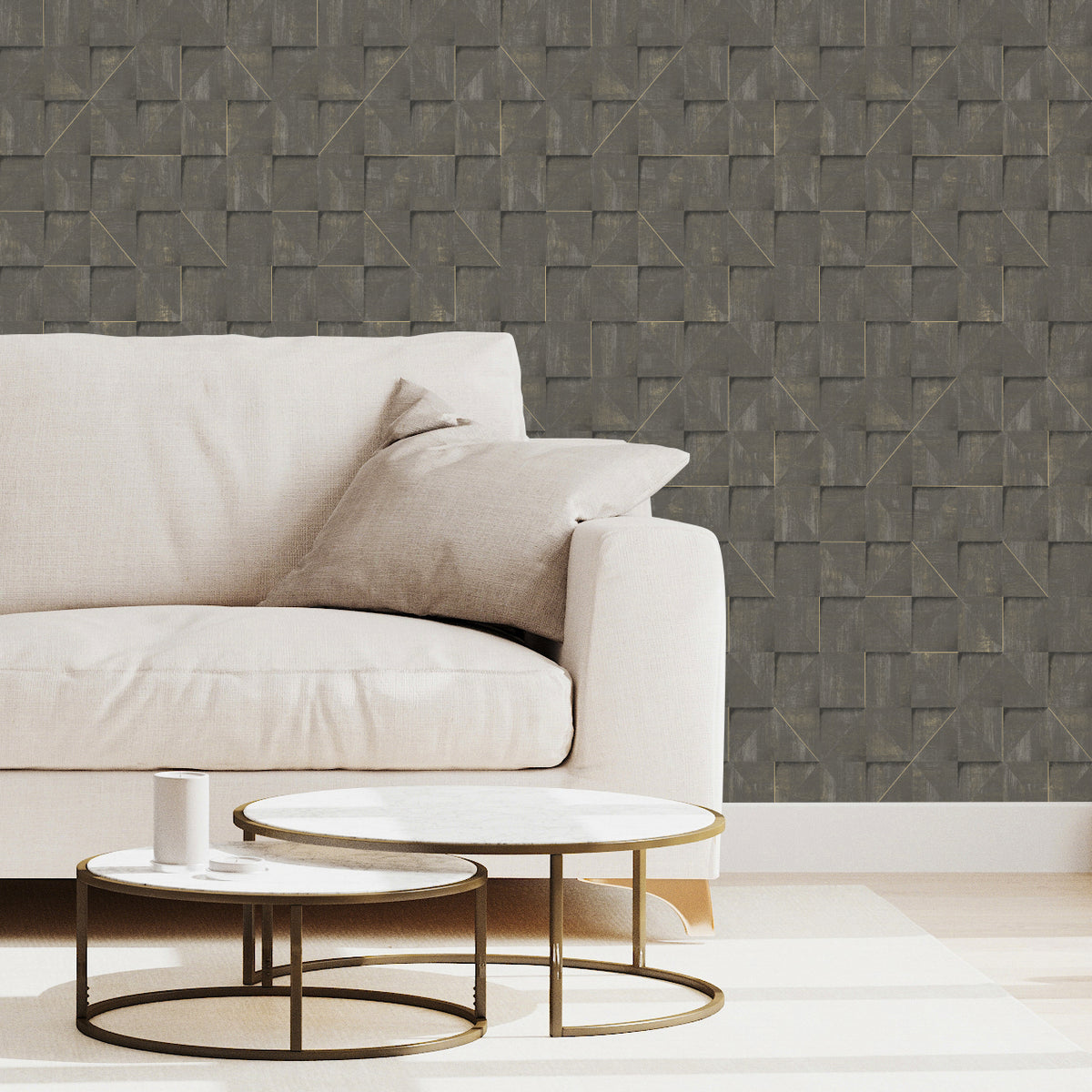 Veer Decor Prism Grid Brown Wallpaper 8252-AG4