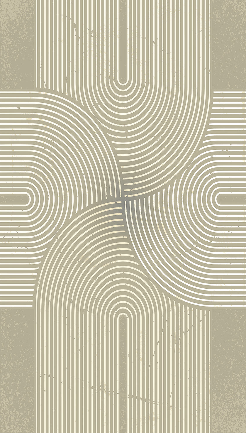 Veer Decor Mod Curves Beige Wall Mural 8253-AA2