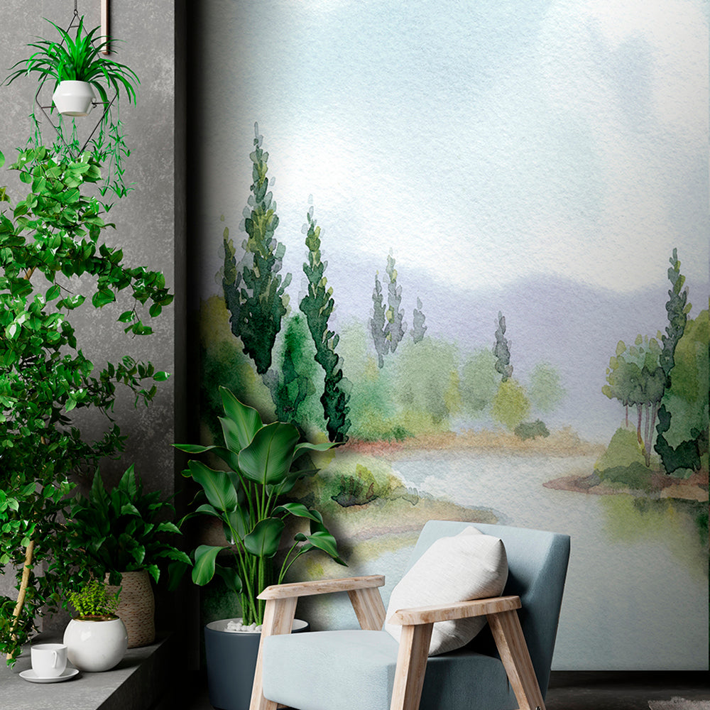 Veer Decor Serene River Wall Mural 8253-BJ