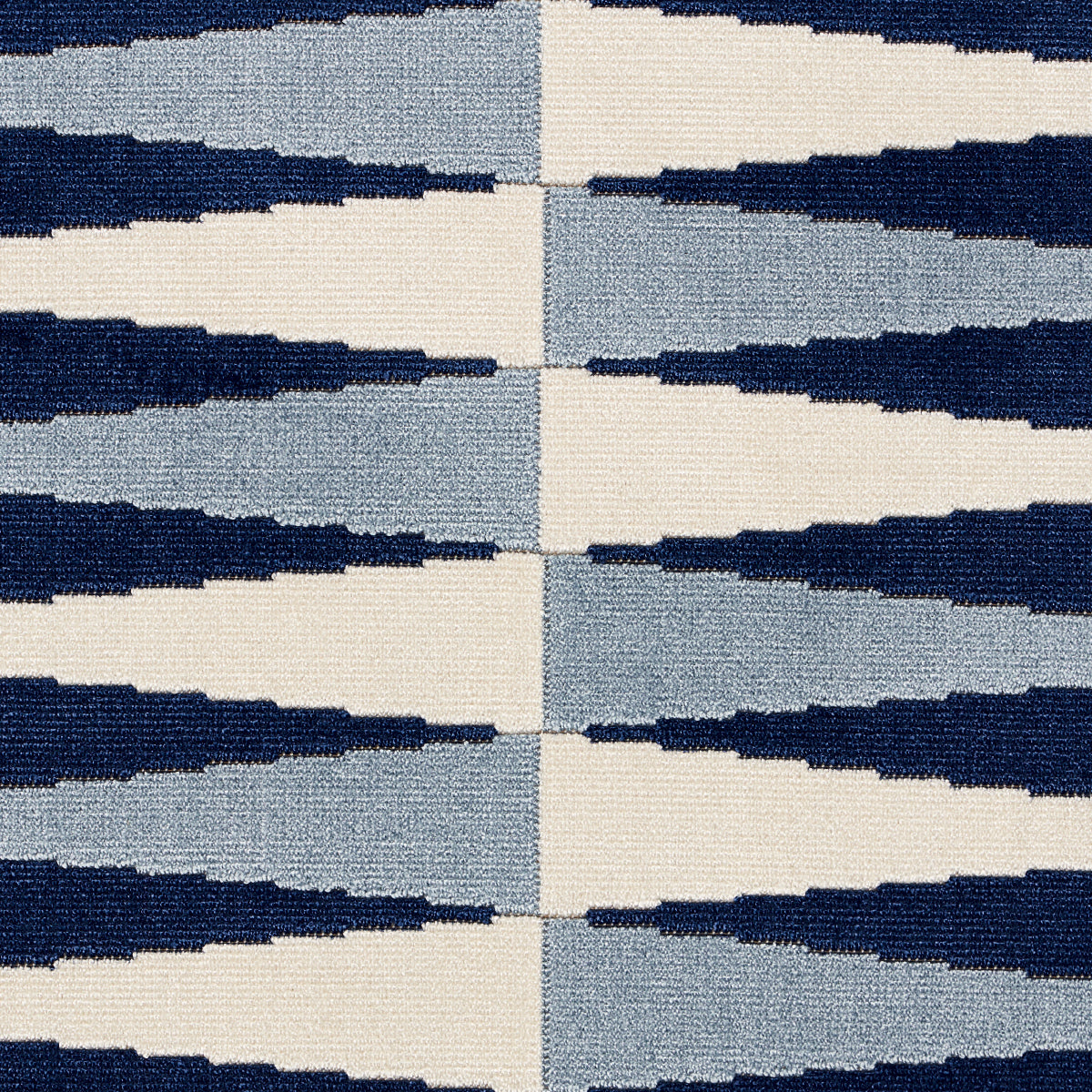 Schumacher 83200 BACKGAMMON CUT VELVET in BLUE Fabric - MARY