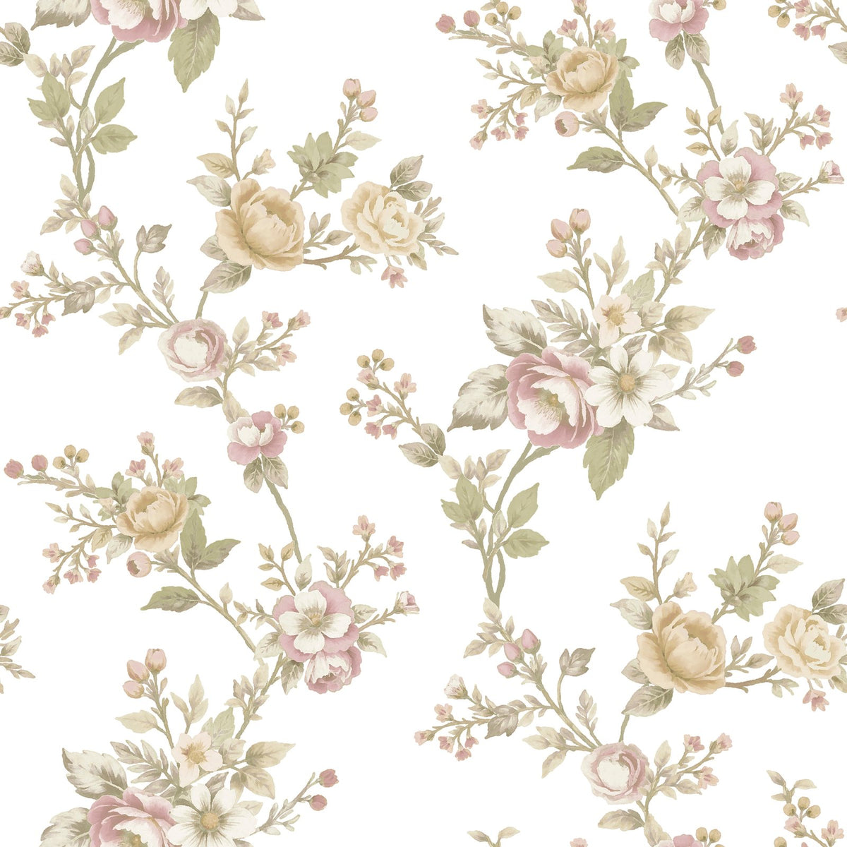 Galerie Blooming Garden Floral Beige Wallpaper 8325
