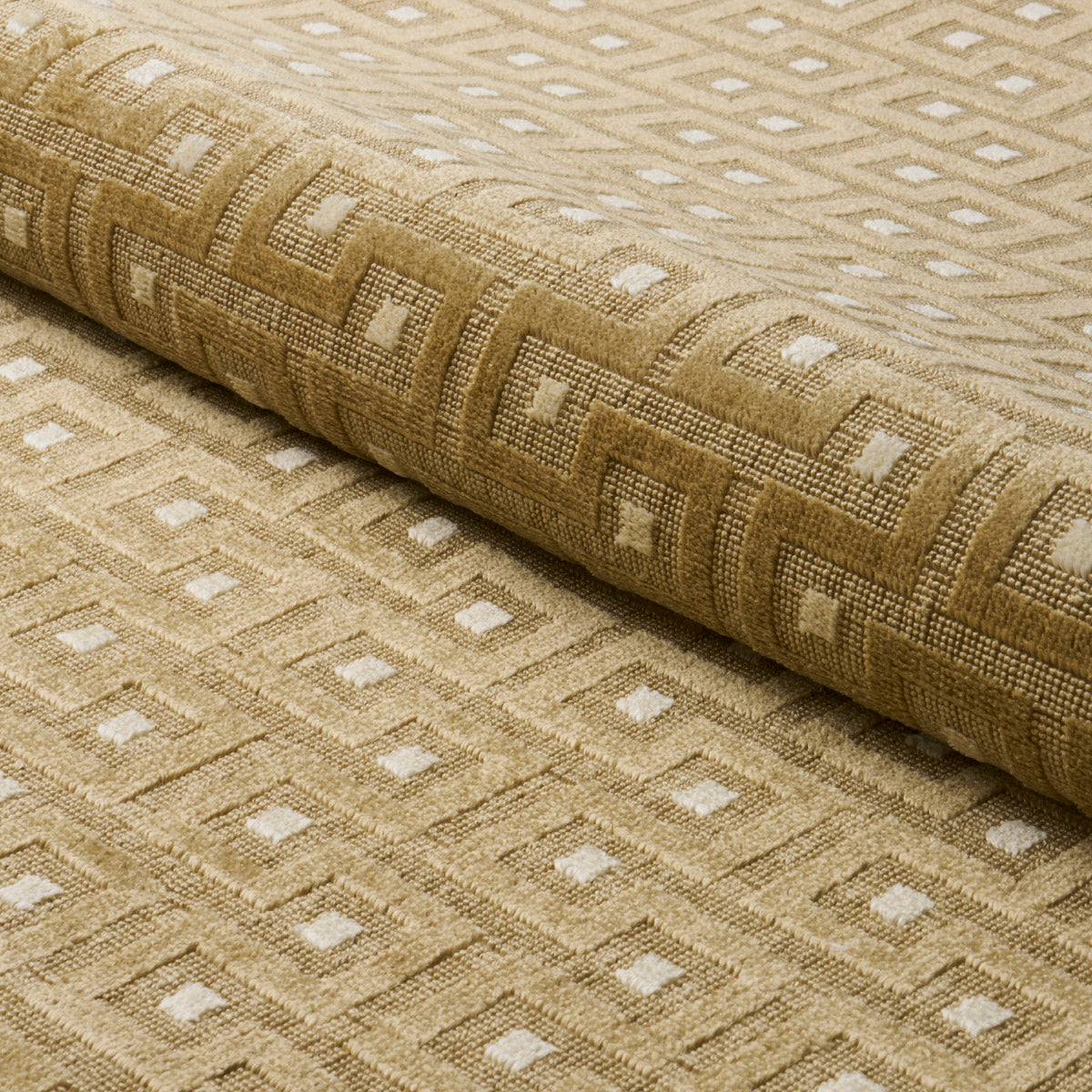 Schumacher 83291 LALANO LINEN VELVET in GOLD PATINA Fabric -