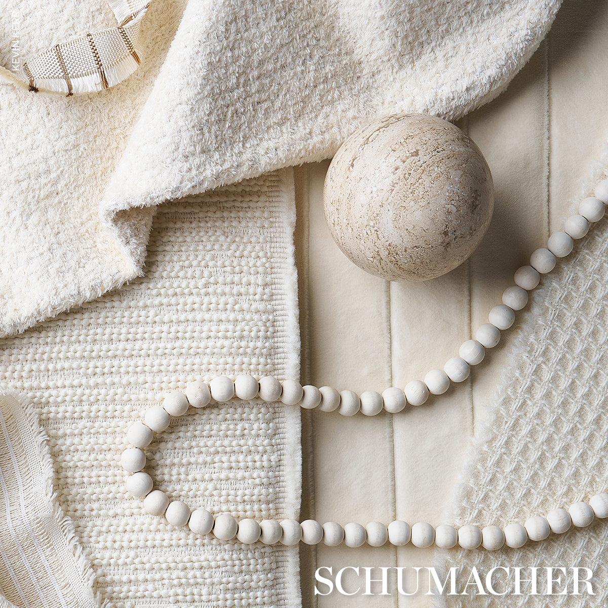 Schumacher 83350 LUCIEN TEXTURE in IVORY Fabric - PATTERSON