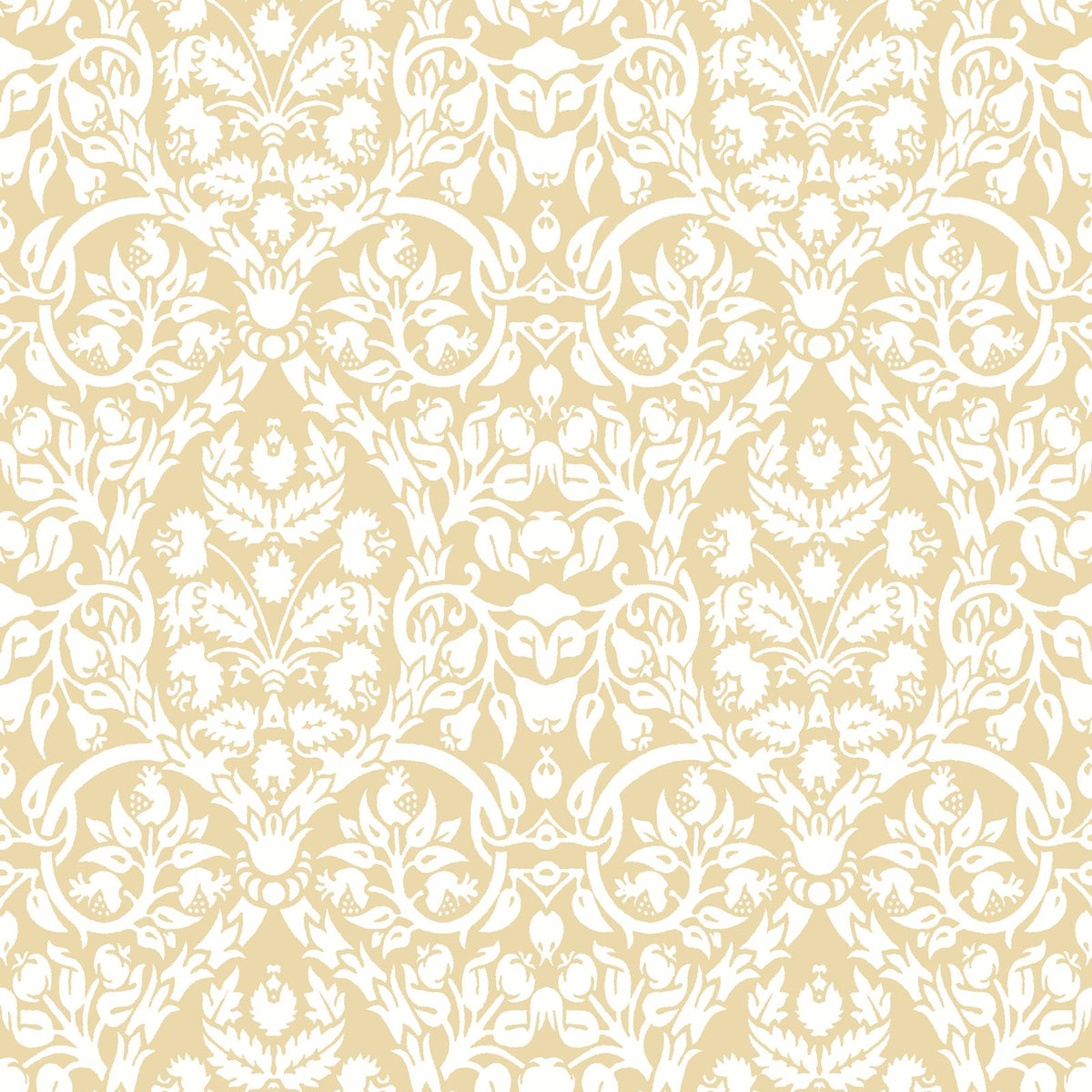 Galerie Blooming Garden Damask Yellow Wallpaper 8347
