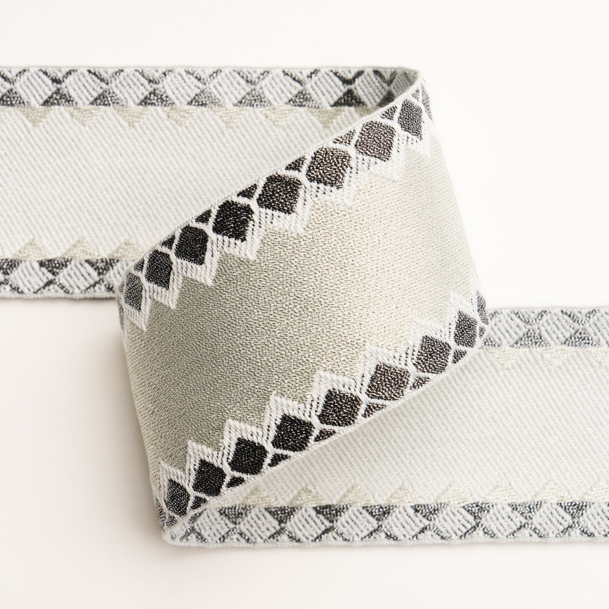 Schumacher 83560 ALLURE METALLIC TAPE in SILVER Trim - STATE