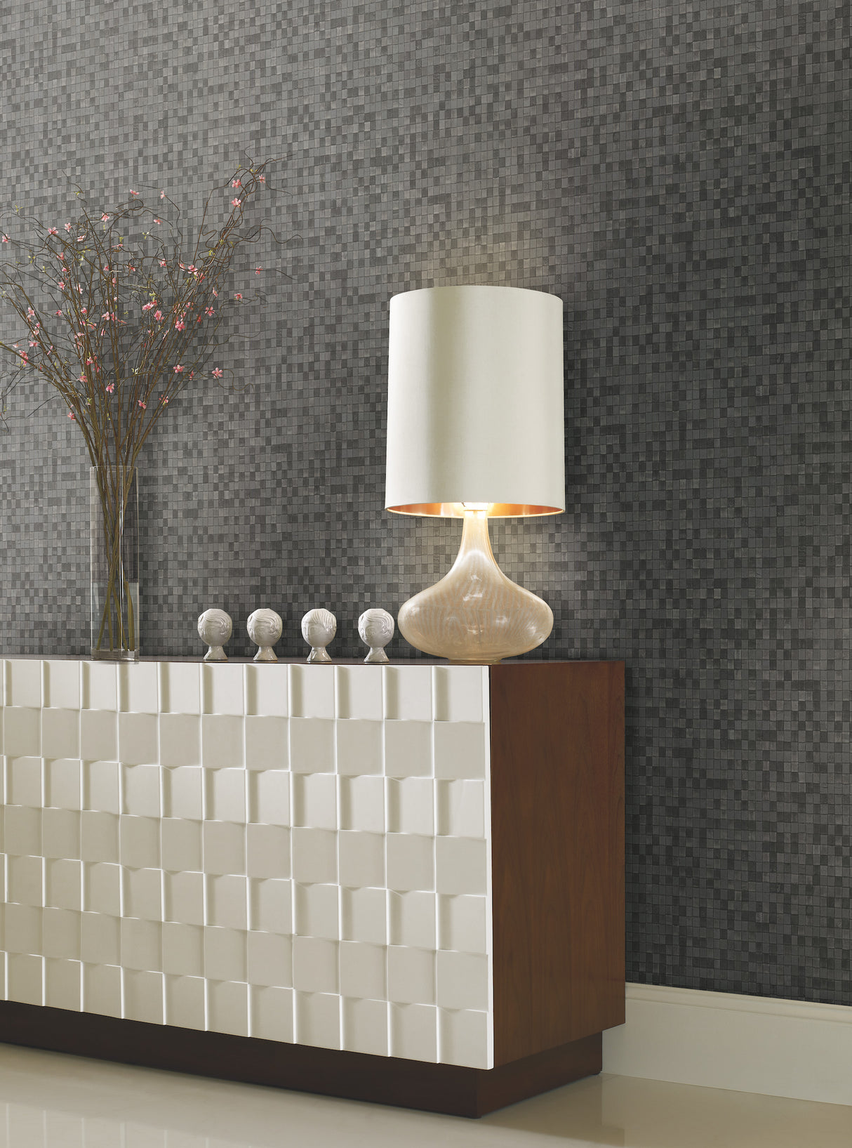 York 83627 Token Charcoal Wallpaper