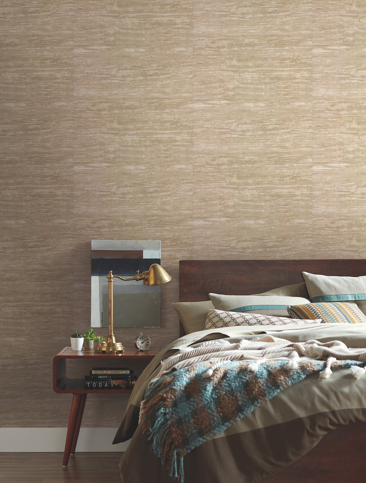 York 83638 Painterly Warm Beige Wallpaper