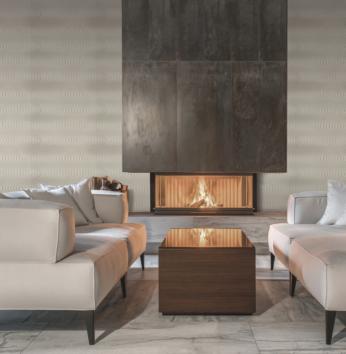 York 83643 Ocean Swell Light Grey Wallpaper