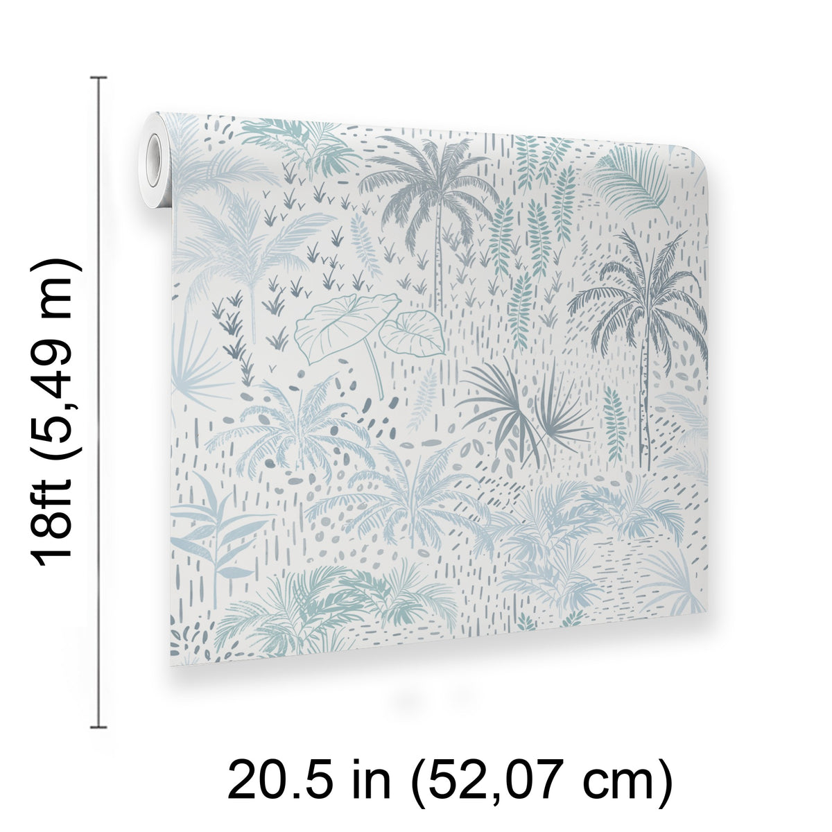 Veer Decor Etched Tropic Blue Peel and Stick Wallpaper 8375-