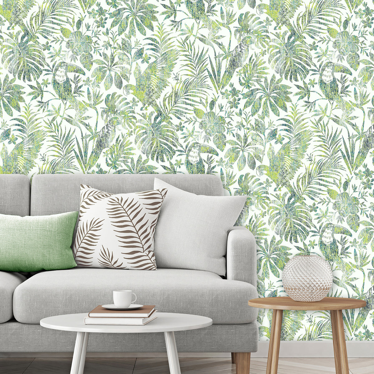 Veer Decor Birdsong Tropic Green Peel & Stick Wallpaper 8375