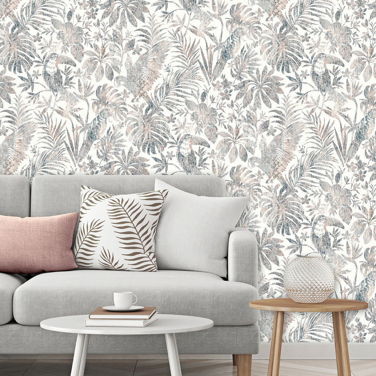 Veer Decor Birdsong Tropic Beige Peel & Stick Wallpaper 8375