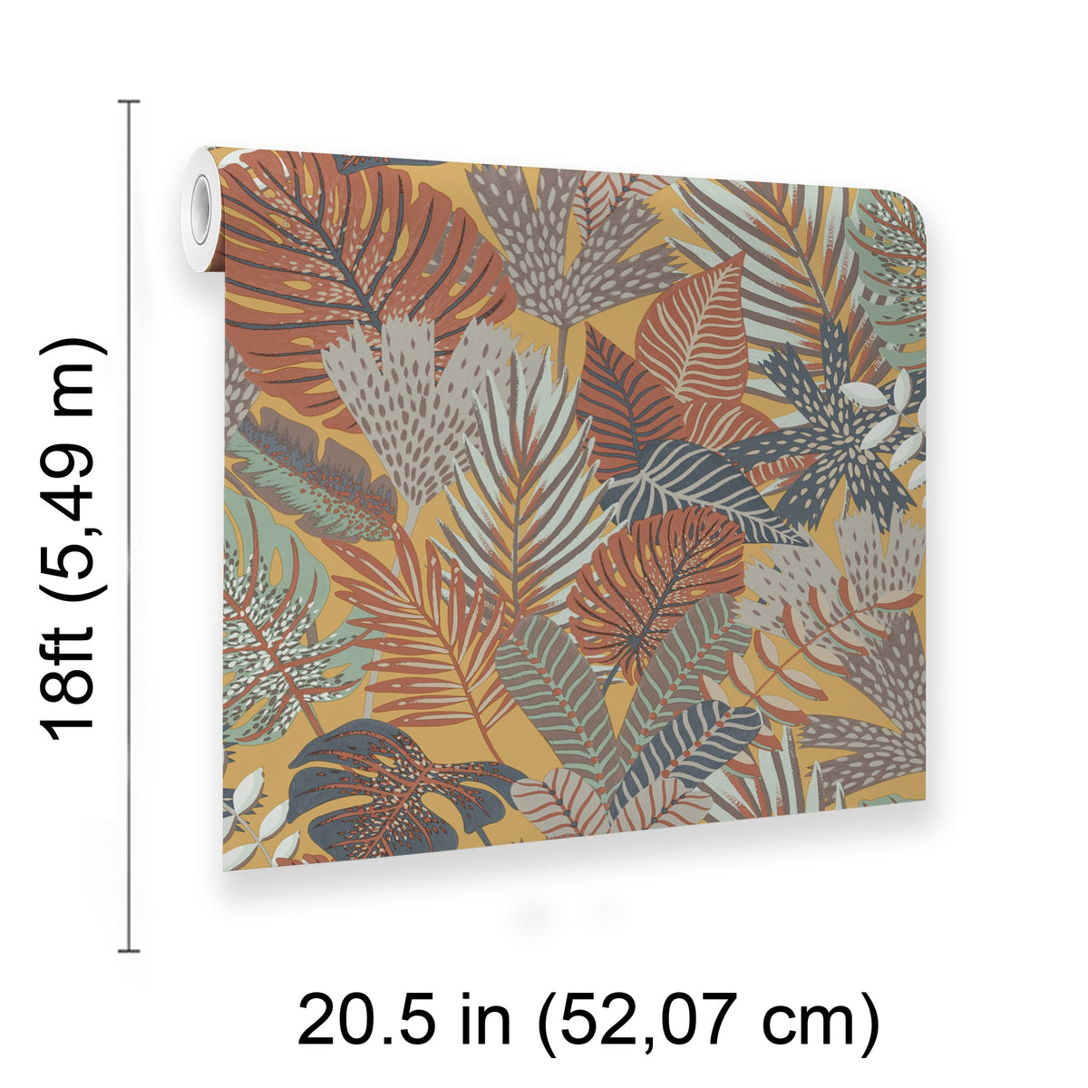 Veer Decor Jungle Canopy Gold Peel & Stick Wallpaper 8375-AC
