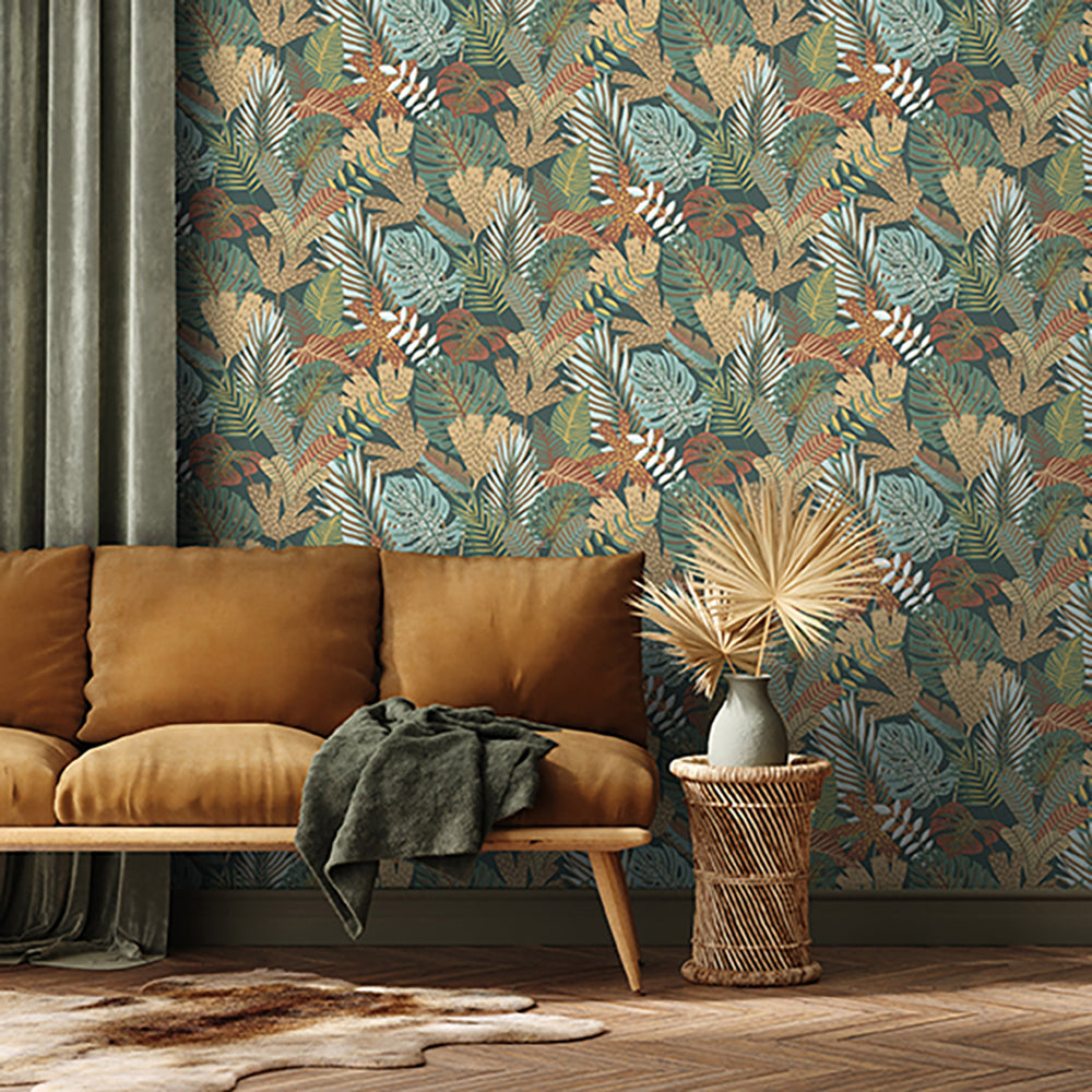 Veer Decor Jungle Canopy Green Peel & Stick Wallpaper 8375-A