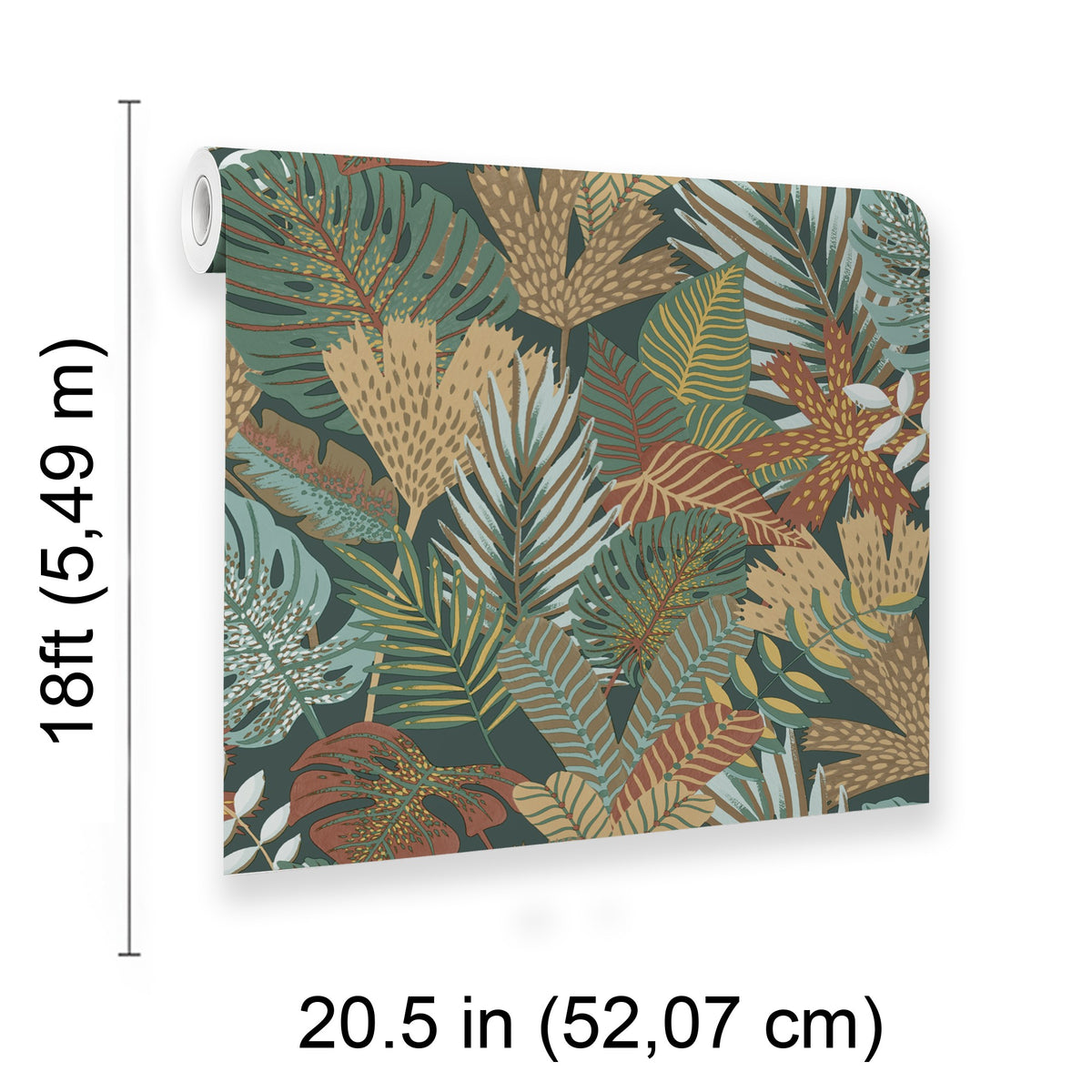 Veer Decor Jungle Canopy Green Peel & Stick Wallpaper 8375-A