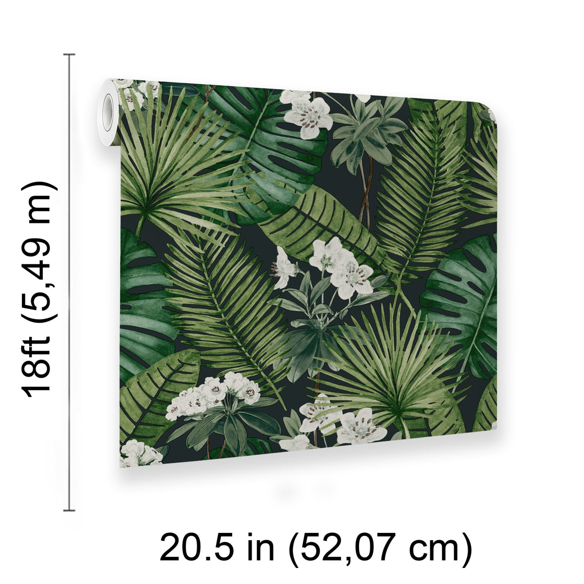 Veer Decor Island Eden Black Peel & Stick Wallpaper 8375-AD2