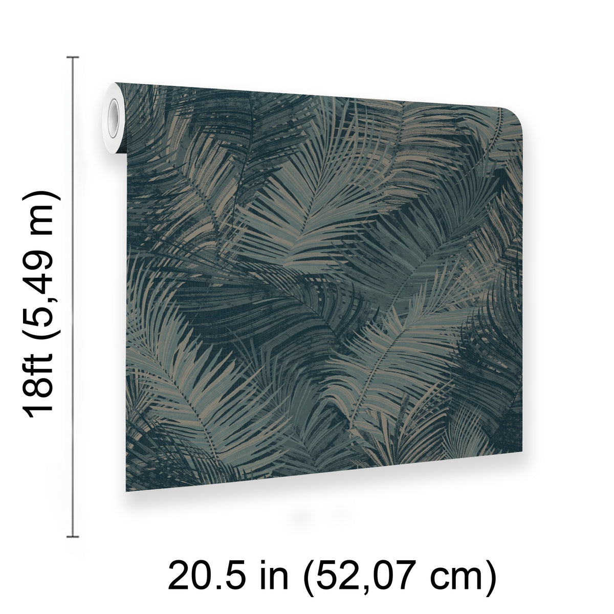 Veer Decor Palm Haven Blue Peel & Stick Wallpaper 8375-AE1