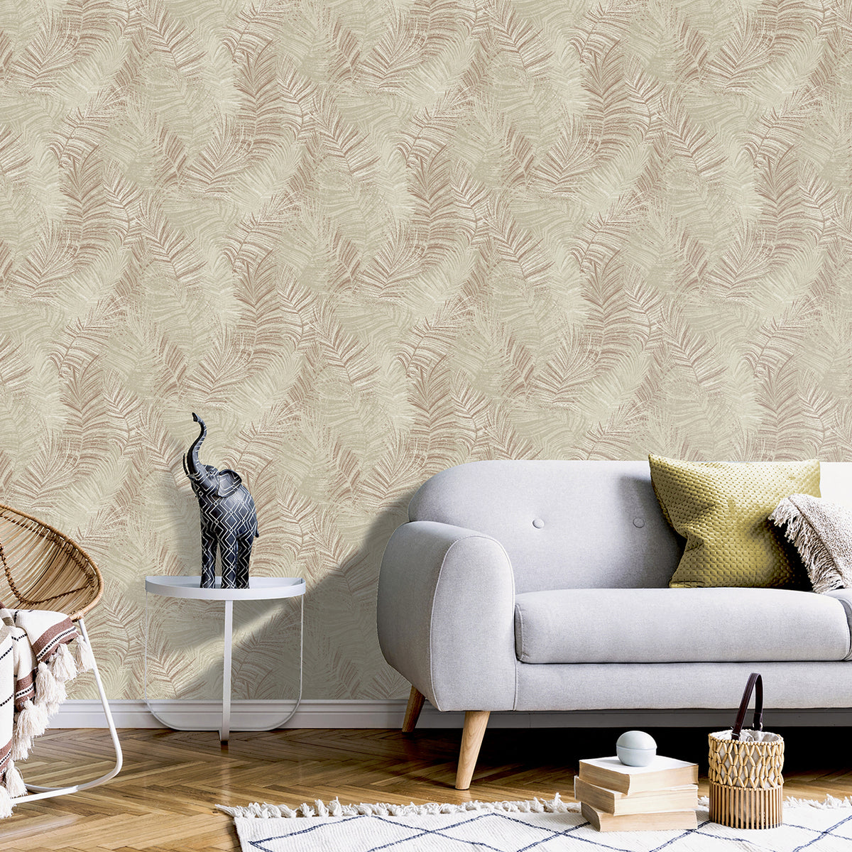 Veer Decor Palm Haven Terracotta Peel & Stick Wallpaper 8375
