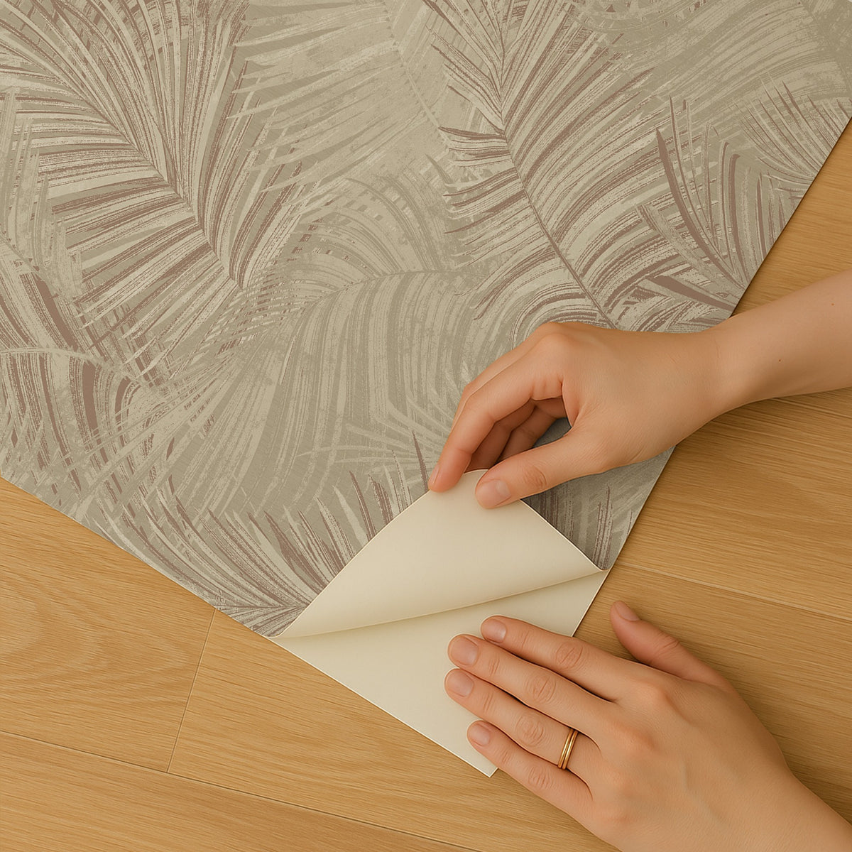 Veer Decor Palm Haven Terracotta Peel & Stick Wallpaper 8375