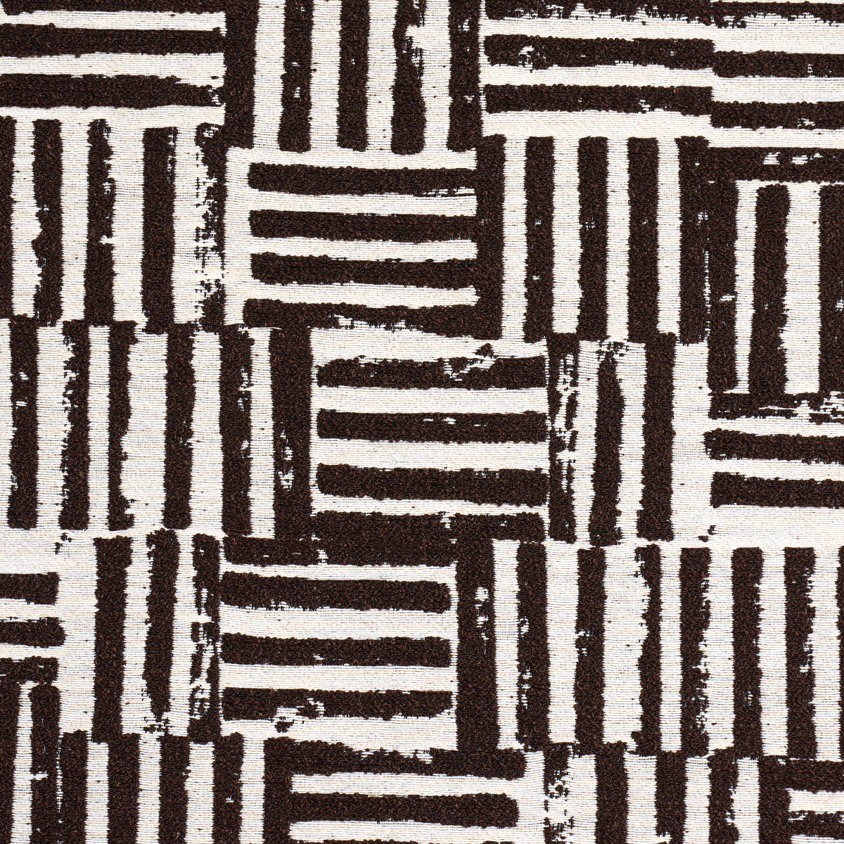 Schumacher 83820 PATCHWORK in CACAO Fabric - CAROLINE Z HURL