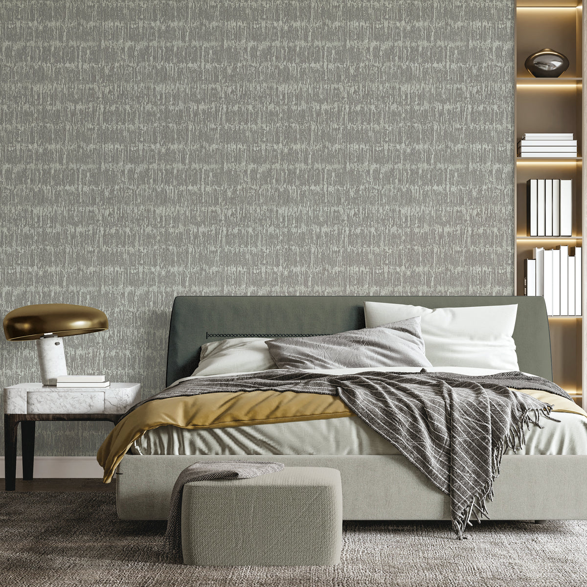 Veer Decor Weathered Slate Silver Wallpaper 8384-AC4