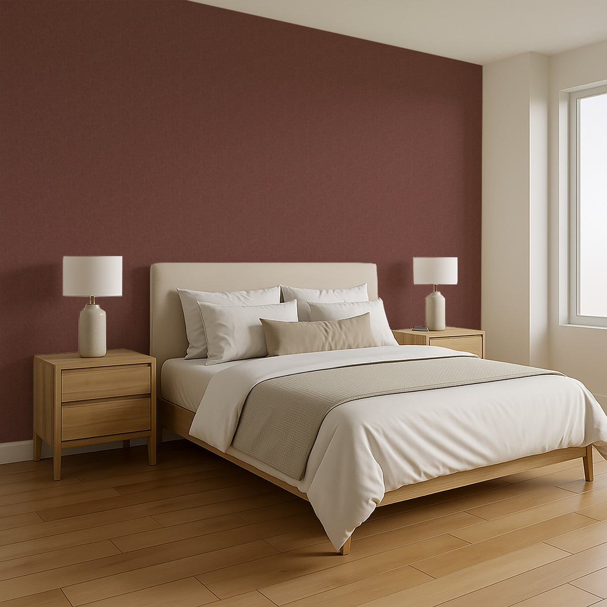 Veer Decor Textured Thread Red Wallpaper 8385-AB5