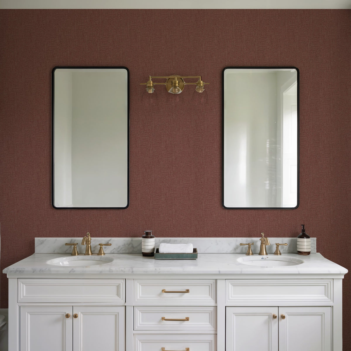 Veer Decor Textured Thread Red Wallpaper 8385-AB5