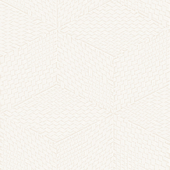 Veer Decor Wicker Cube White Wallpaper 8385-AE1