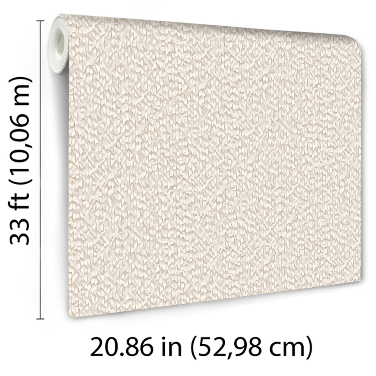 Veer Decor Textured Weave Plain Beige Wallpaper 8385-AF2