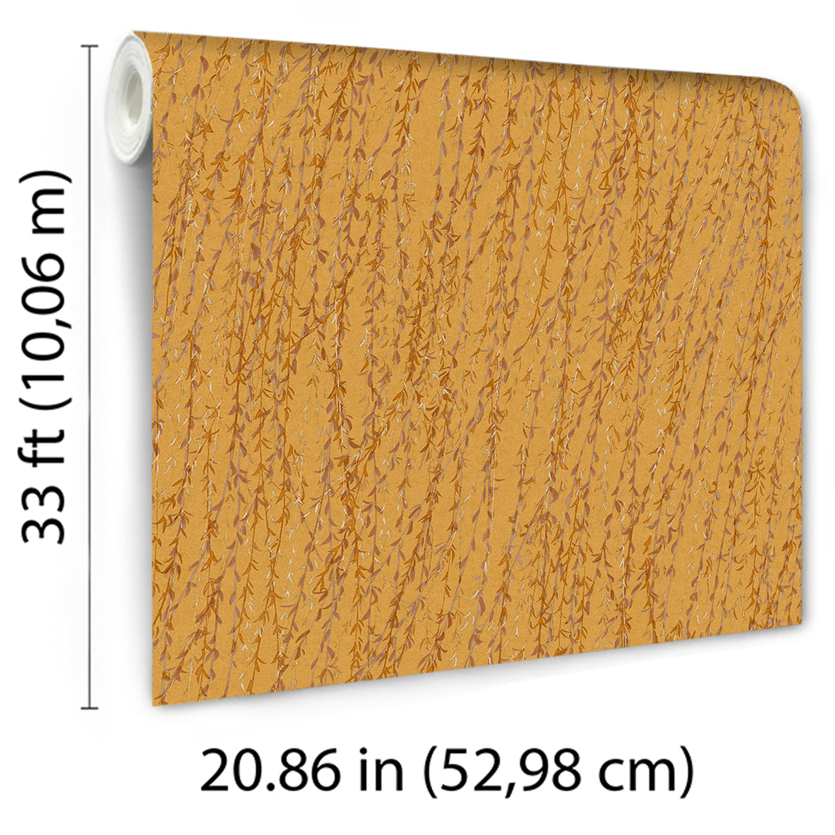 Veer Decor Willow Streamside Orange Wallpaper 8386-AB3