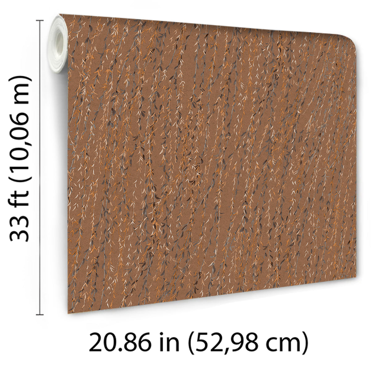 Veer Decor Willow Streamside Brown Wallpaper 8386-AB4