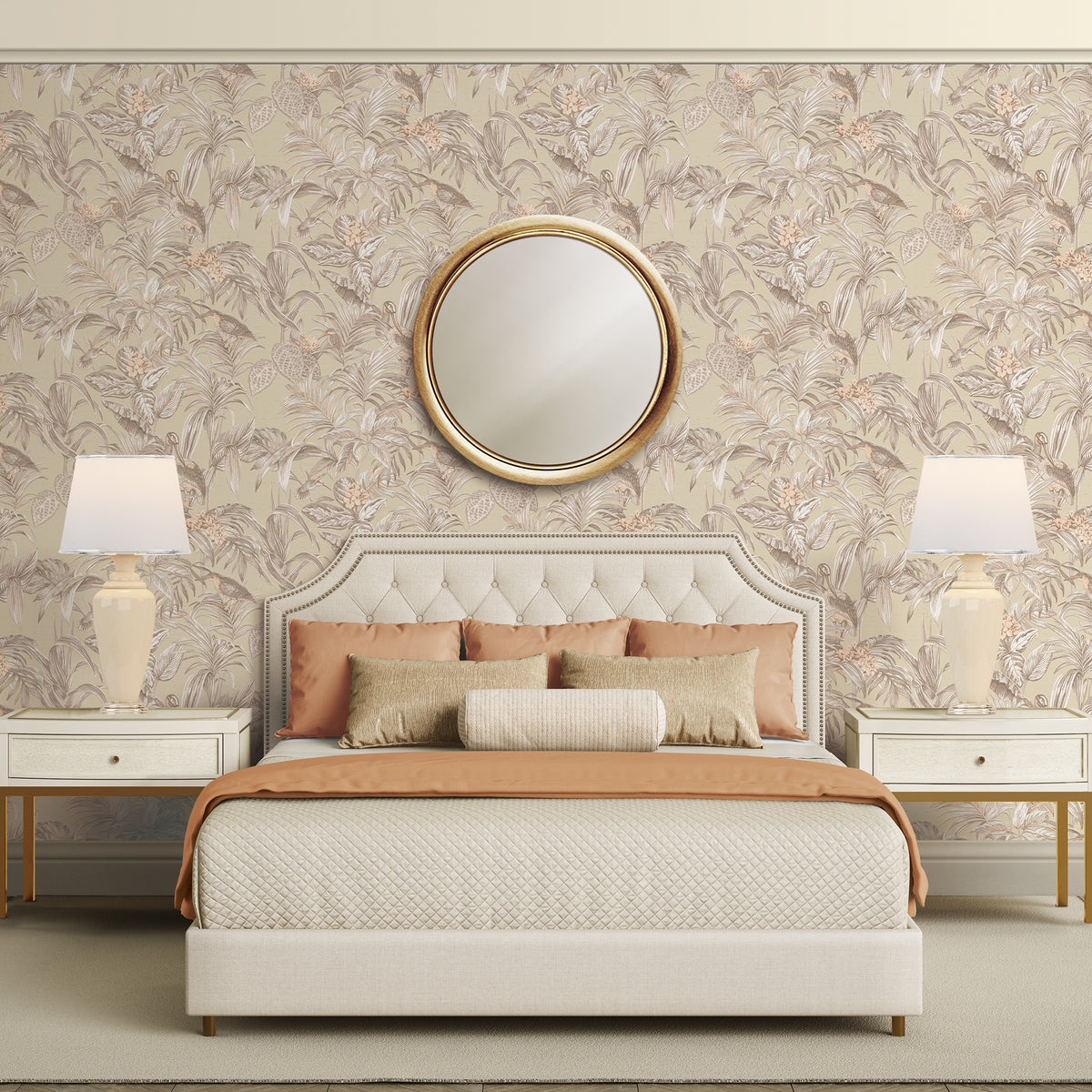 Veer Decor Bird of Paradise Cream Wallpaper 8387-AA1