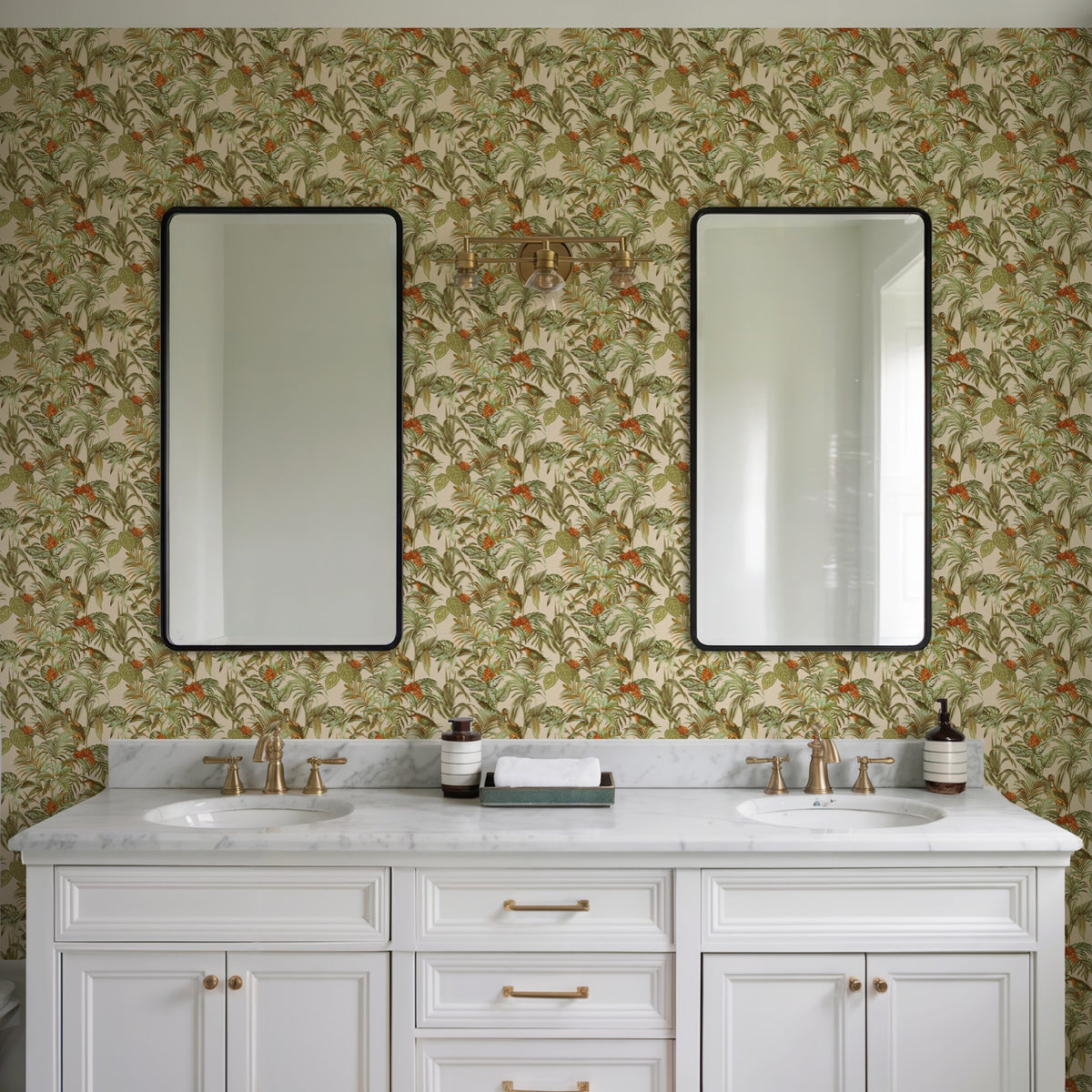 Veer Decor Bird of Paradise Green & Beige 8387-AA2
