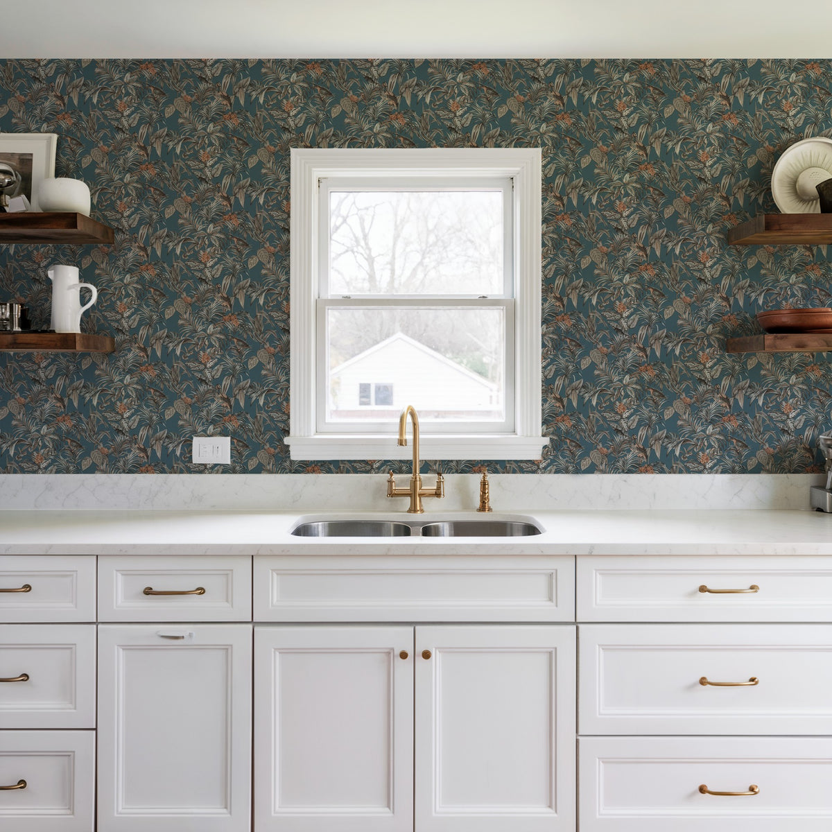Veer Decor Bird of Paradise Blue Wallpaper 8387-AA4
