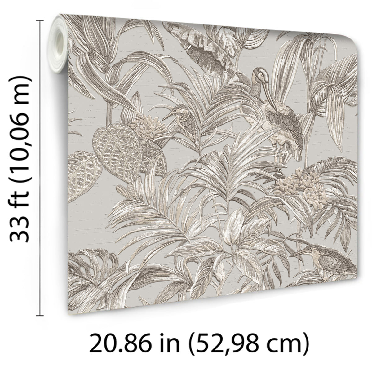 Veer Decor Bird of Paradise Beige Wallpaper 8387-AA6