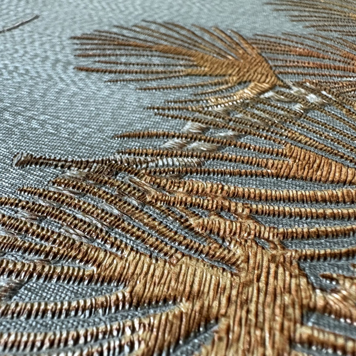 Veer Decor Embroidered Pine Tree Sage Wallpaper 8387-AF3