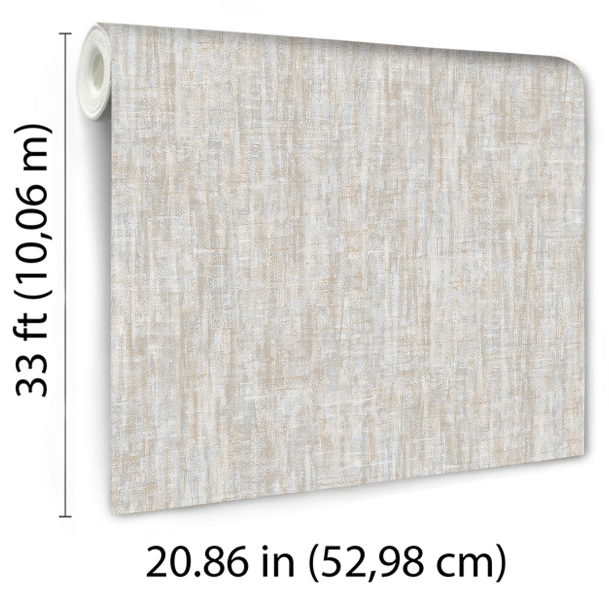 Veer Decor Washed Linen Weave Grey Wallpaper 8388-AB3