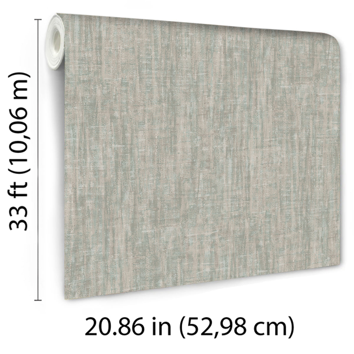 Veer Decor Washed Linen Weave Sage Wallpaper 8388-AB5