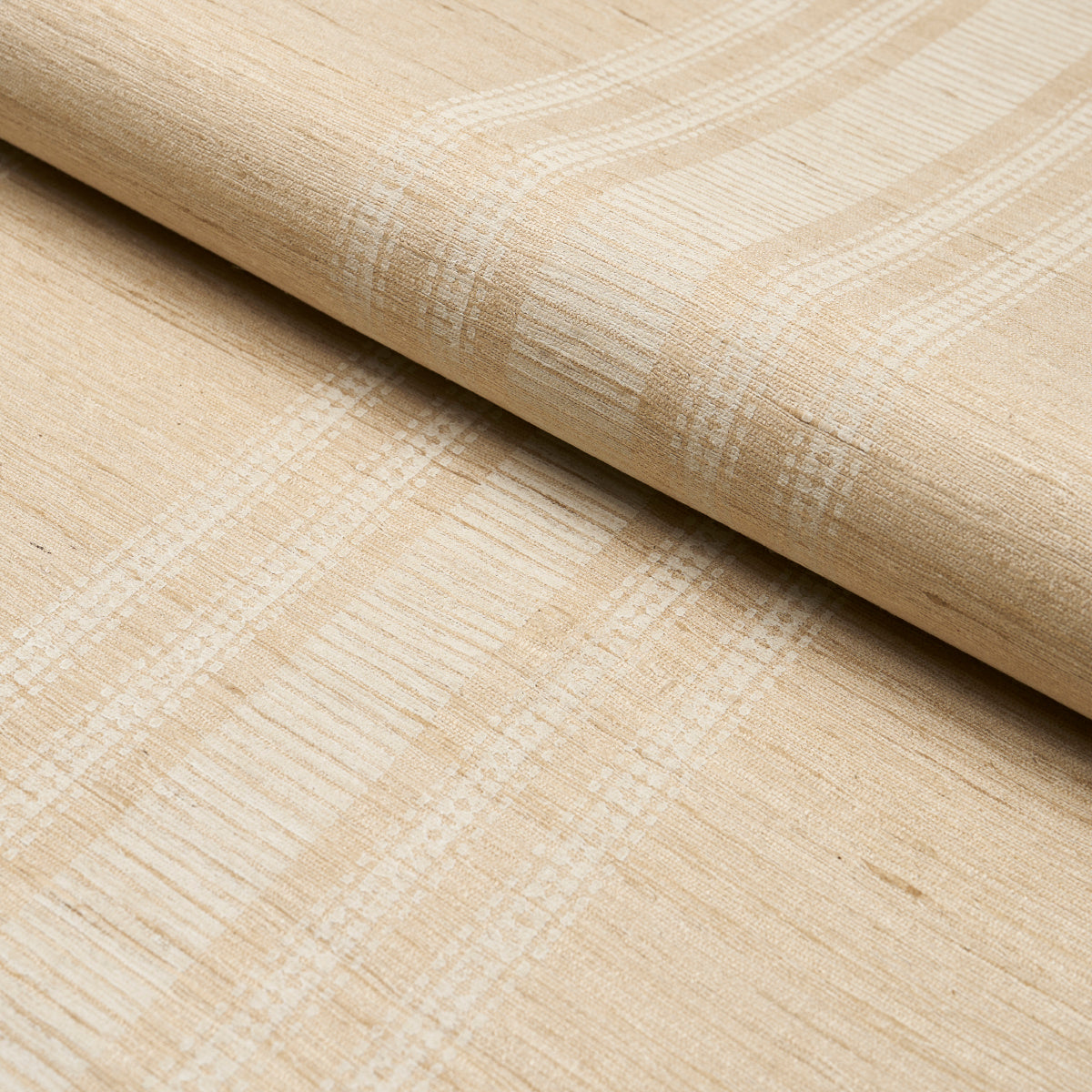 Schumacher 83990 CASSIA HANDWOVEN SILK STRIPE in NATURAL Fab