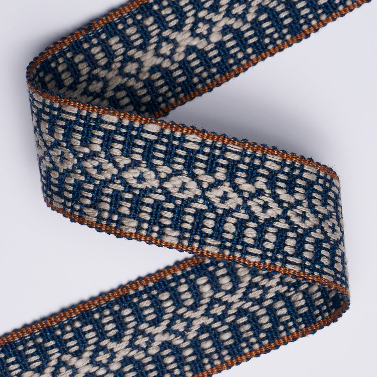 Schumacher 84020 HELENA LINEN COTTON TAPE in INDIGO Trim - P