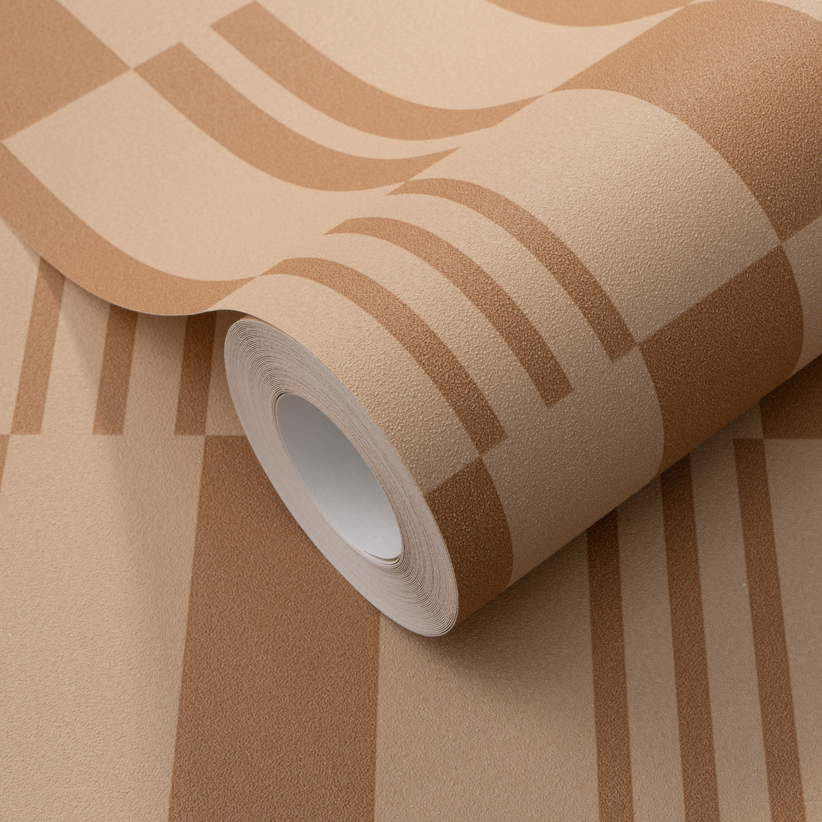 Veer Decor Sun Geo Stripe Brown Wallpaper 8411-VRTR-AD4