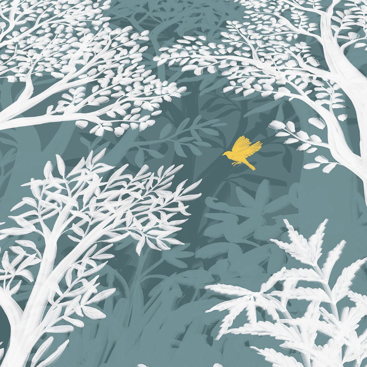Veer Decor Forest Flight Teal Wall Mural 8411-VRTR-AF-2