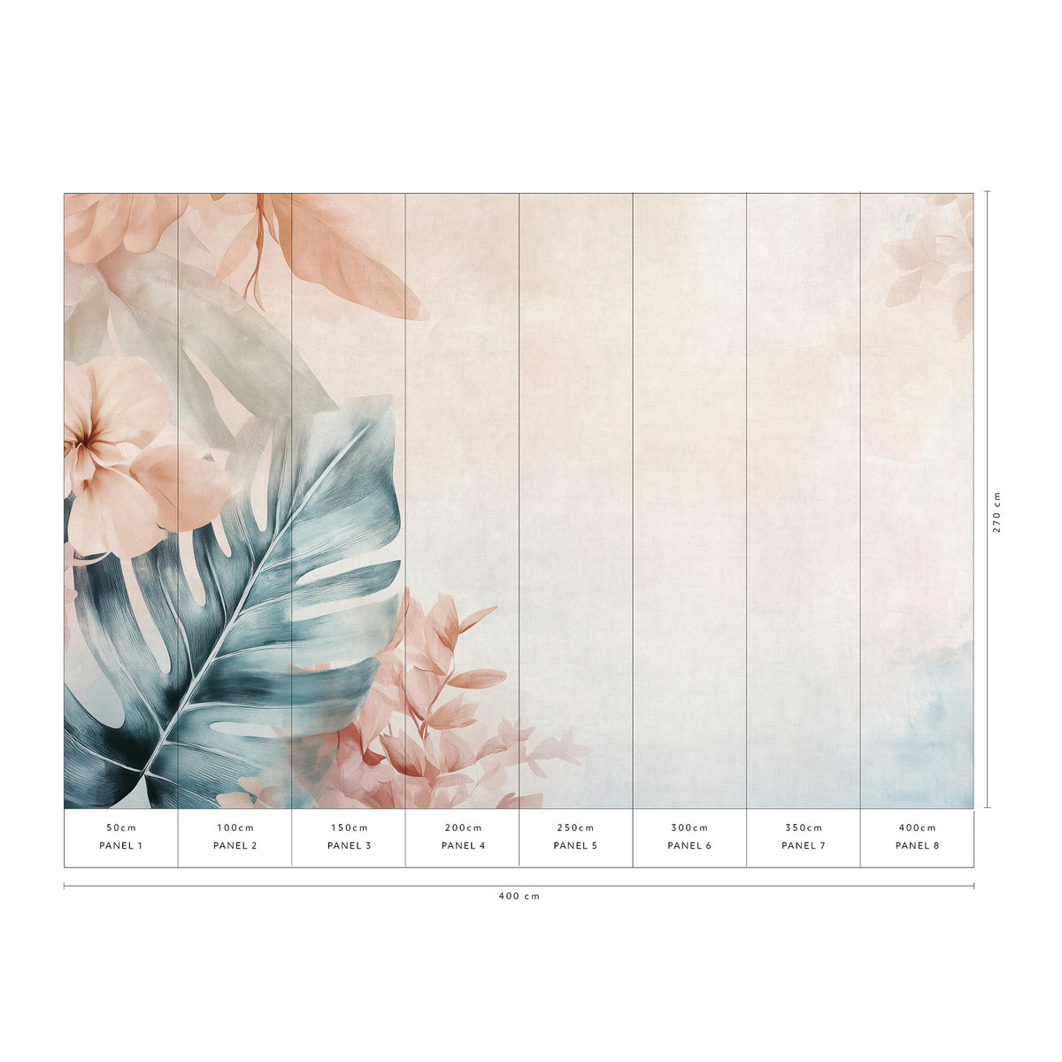 Veer Decor Sunblush Pink Wall Mural 8412-VRAED-AB